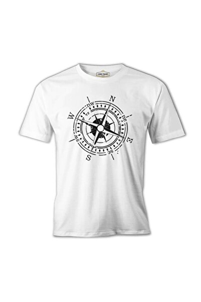 Lord T-Shirt بوصلة - سويت شيرت سميك للرجال باللون الأبيض من Compass North