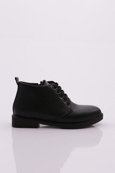 DGN Women's Lace-Up Ankle Boots Black Vizard 33321097