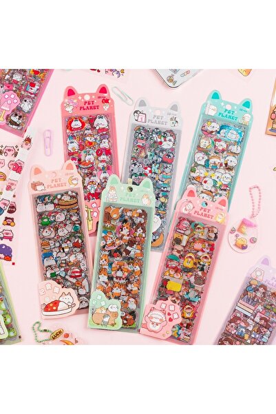 İthal O10-10 sayfa kawaii PET sticker C - Numara : 1