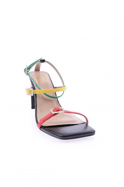 DGN K9004 Women's Blunt Toe Strappy Heeled Sandals