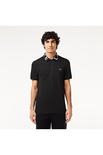 Lacoste Active Erkek Slim Fit Baskılı Siyah Polo
