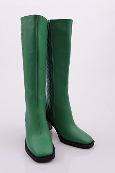 DGN Γυναικείες Πράσινες Μπότες Ζέβρα 218212821