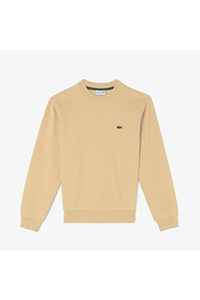 Lacoste Erkek Classic Fit Bisiklet Yaka Bej Sweatshirt