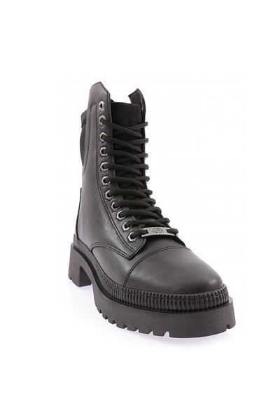 DGN Women's Parachute Fabric Detailed Boots Black 211012621027