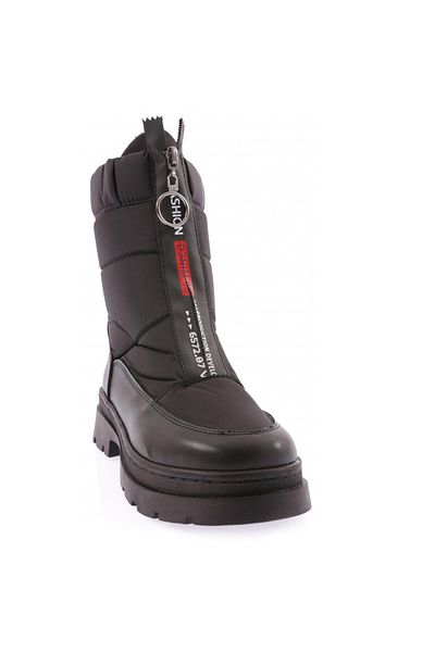 DGN 007-22k Damen-Fallschirmstiefel mit Frontfesseln Schwarz