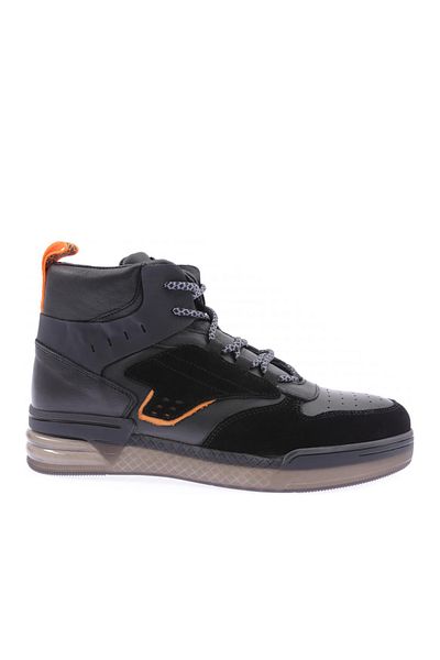 DGN Ανδρικές μπότες casual με κορδόνια μαύρο σουέτ 2529228