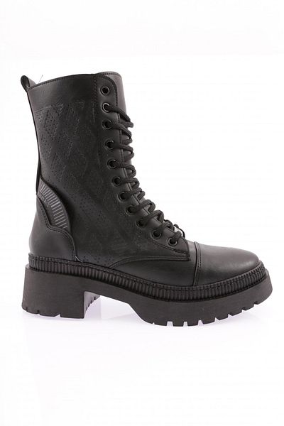 DGN Women's Black Boots - Number Detailed, Model 2110110121027