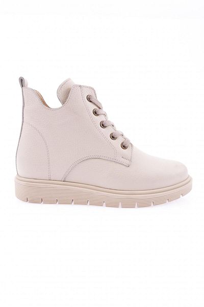 DGN Γυναικείες μπότες με κορδόνια Beige Floater Γνήσιο δέρμα 331326910