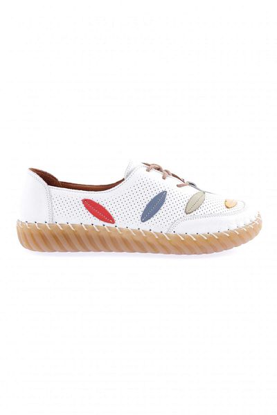DGN Pantofi ocazional de damă, alb, din piele naturală 78232110