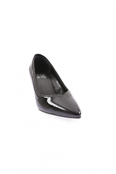 DGN Pantofi de rochie de seara de dama din piele lacuita neagra 217462621