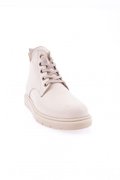DGN Γυναικείες μπότες με κορδόνια Beige Floater Γνήσιο δέρμα 331326910