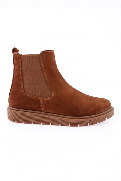DGN 2200 Γυναικείες Stretch Λεπτομερείς Μπότες Καφέ Suede Γνήσιο δέρμα
