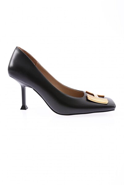 DGN 8063-22k Women's Square Toe H Buckle Goblet Heeled Shoes