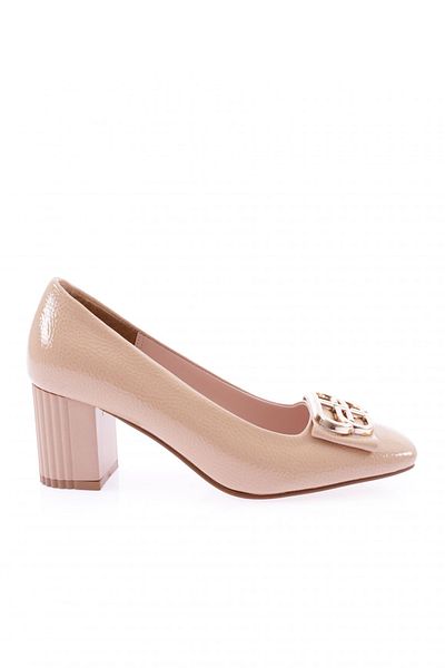 DGN Pantofi cu toc pentru femei K670 cu accesorii de fier