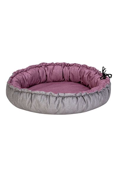 Pet Comfort سرير للقطط والكلاب على شكل زهرة دوار الشمس مزدوج الجوانب وردي/رمادي 85 سم Dpmah