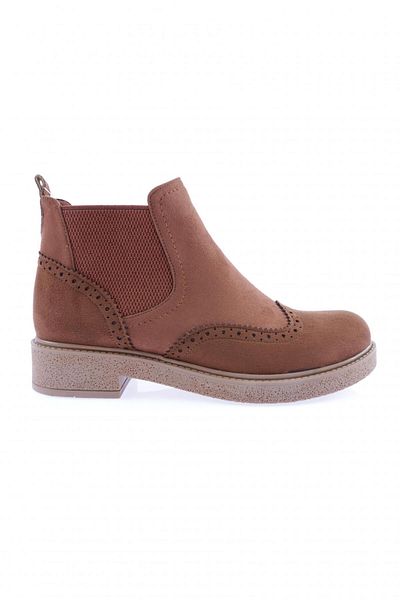 DGN Tan Suede Γυναικείες Μπότες 303 - Laser and Strech Detailed