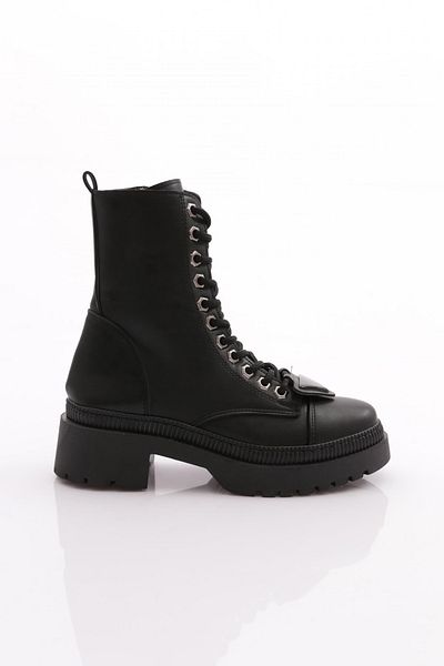 DGN Women's Geometric Accessory Boots Black 211019921027