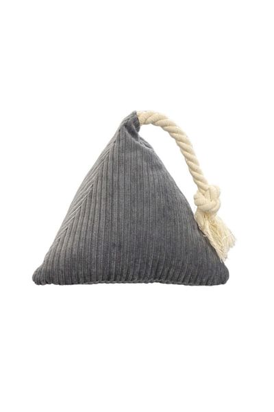 Pet Comfort Prism Dog Toy with String Grey 17X30Cm Zngzr