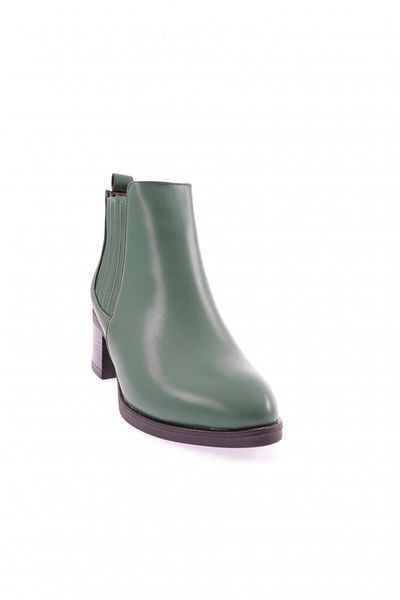 DGN Green Striped Women's Short Heeled Boots - 101183275