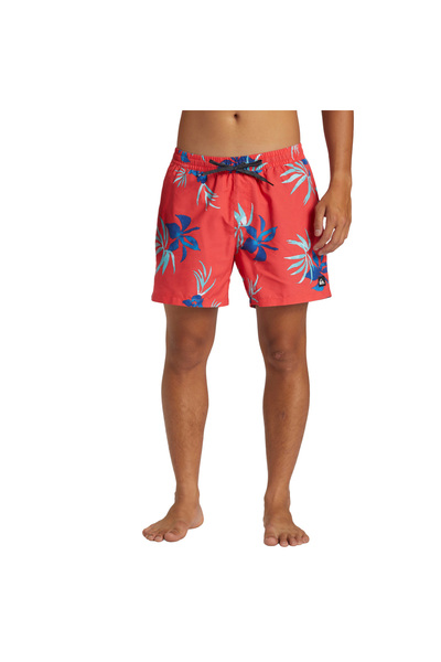 Quiksilver شورت كرة طائرة رجالي أحمر Everyday Mix 15 للرجال AQYJV03147