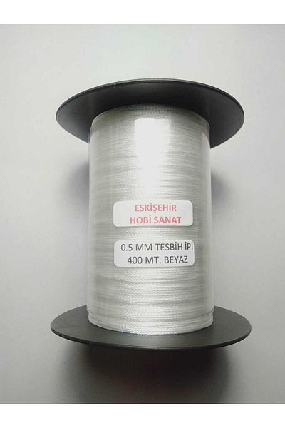Eskişehir hobi sanat 400 Meters 0.5 mm White Rosary String