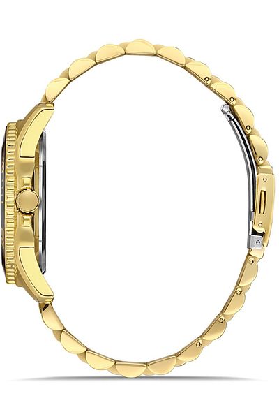 DAVID GUNER Men's Wristwatch Dg-8394Ga-B2 with Yellow Coated Black Dial