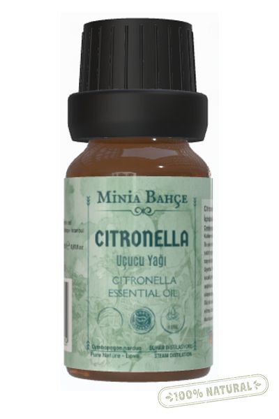 Minia Bahçe Bitki ve Sanat Atölyesi 100% Pure and Natural Citronella Essential Oil - 10 Ml (Citronella Oil)