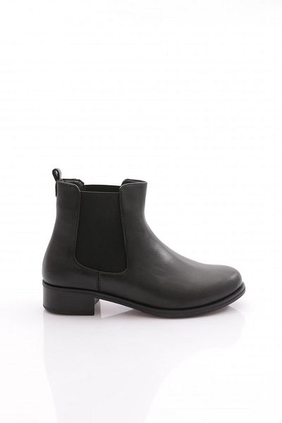 DGN Women's Short Heel Ankle Boots Black 28983138