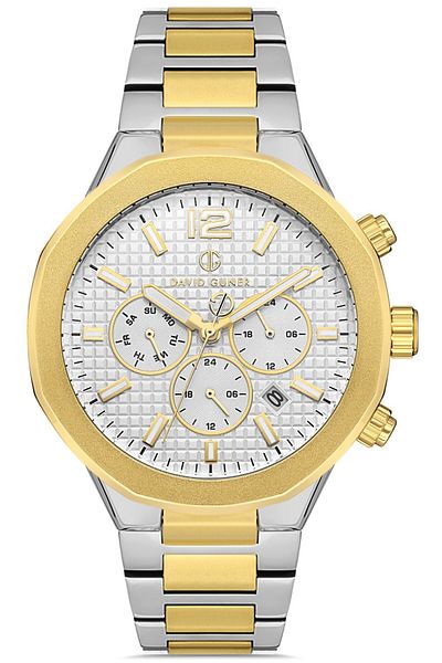 DAVID GUNER Sari White Coated White Dial Men's Watch Dg-8403Ga-D1