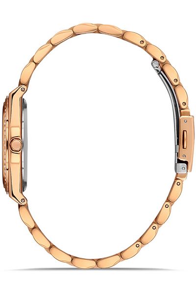 DAVID GUNER Rose Coated White Dial Women's Watch Dg-8472La-C1