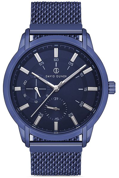 DAVID GUNER Rose White Coated Black Dial Men's Watch Dg-8212Gc-H3E