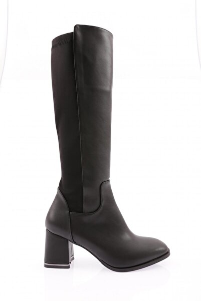 DGN 9201 Women's Strech Detailed Heeled Boots