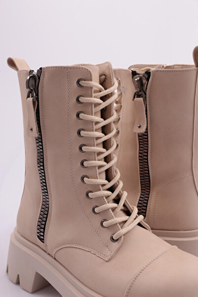 DGN Χοντρή σόλα μεσαίου μεγέθους Γυναικείες Μπότες Μπεζ 611083138