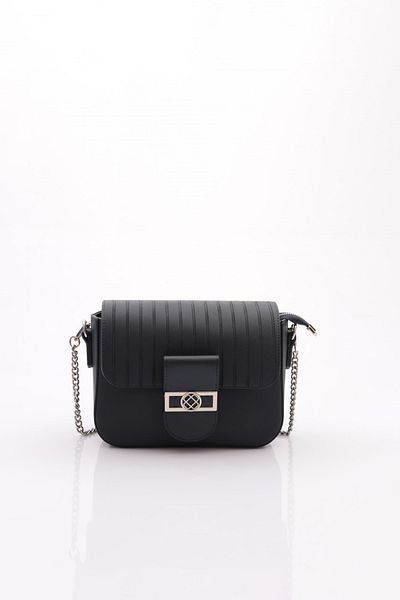 DGN Navy Blue Women's Bag with Chain and Shoulder Strap 411103279