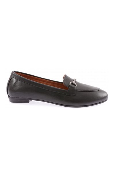 DGN Women's Zenne Loafer Black with Metal Accessories 21332110