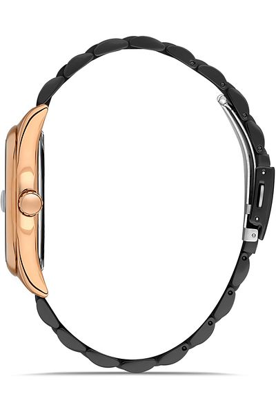 DAVID GUNER Rose Black Coated Black Dial Men's Watch Dg-8390Ga-R2