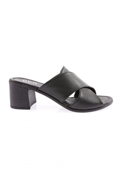 DGN 15-12 23y Women's Thick Cross Banded Heeled Slippers