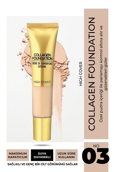 Nera Classy High Cover Collagen Foundation - High Cover No3