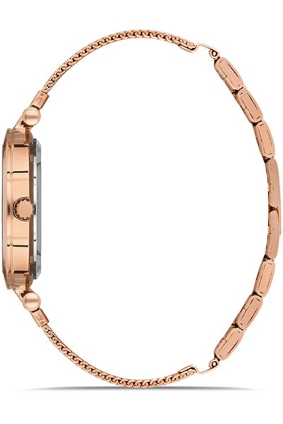 DAVID GUNER Rose Coated White Dial Women's Watch Dg-8241Lc-C1