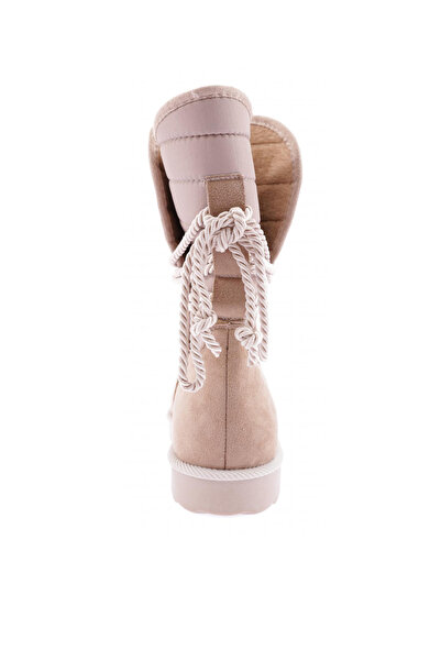 DGN Kadın Ip Detaylı Paraşüt Bot Vizon Süet Paraşüt 2623486218172322