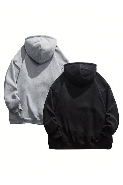 Richarlison Unisex Black-Grey Oversize 2 Pack Hooded Sweatshirt