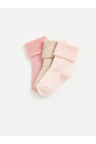 LC Waikiki Lcw Basic Baby Girl Socks 3-Piece