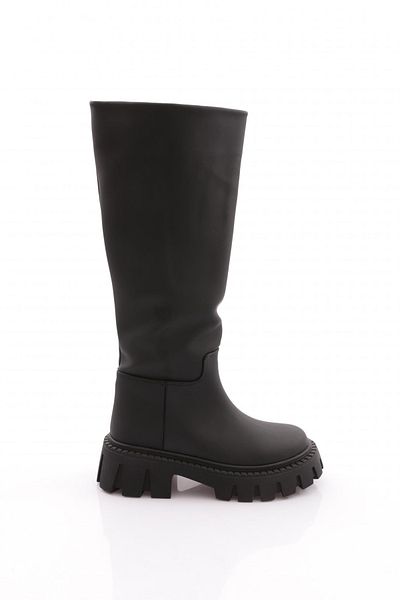 DGN Long Black Women's Boots - Thick Sole 21443138