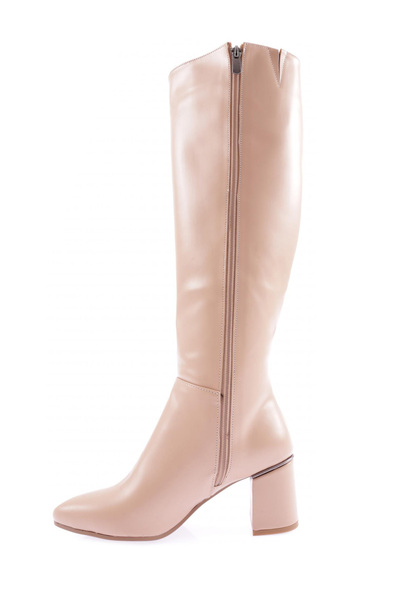 DGN Kadın Topuklu Çizme Nude 2253275