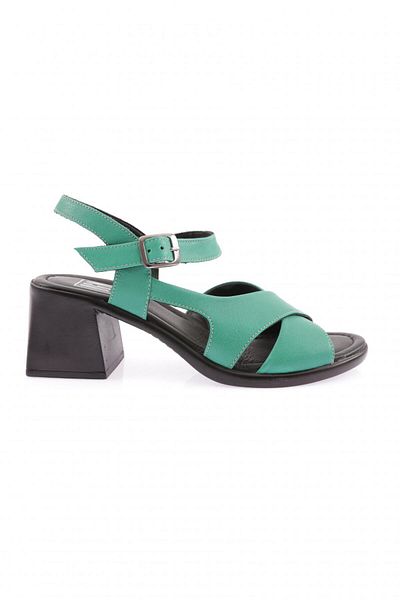 DGN 12006-2108 Women's Cross Strap Ankle Strap Thick Heel Sandals