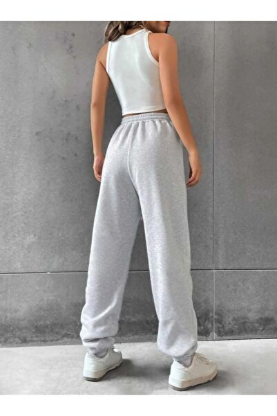 Neva Sena Kadın Jogger Kalın Kumaş Lastik Paça Eşofman Altı