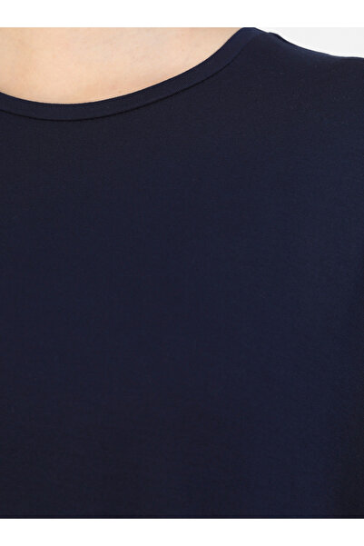 Refka Navy Blue Viscose Short Sleeve Hijab Dress - Benin