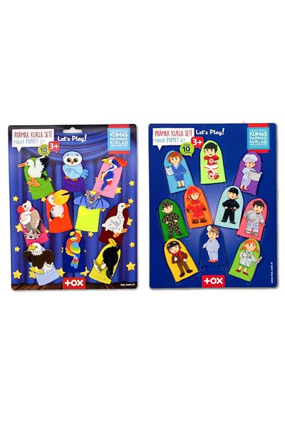 Tox 247 2 Set - 20 Pieces Professions and Flying Animals Finger Puppet (Mstzn)