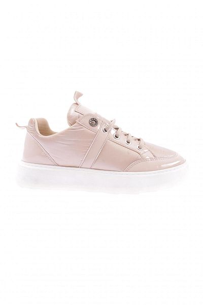 DGN Nude Patent Leather Women's Sneakers - 341712682