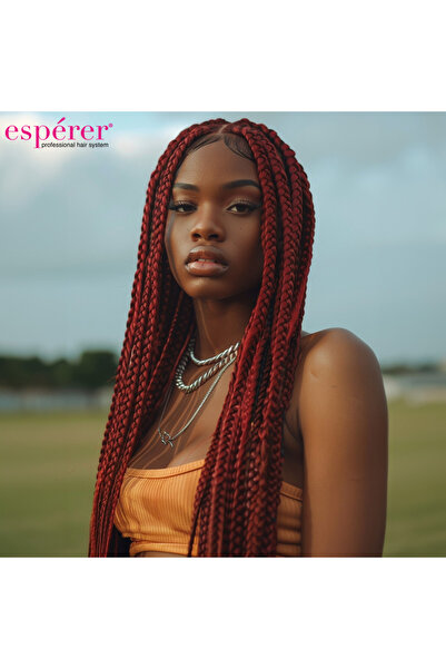 Carmella شعر صناعي مضفر إسبيرير 100 جرام. - أحمر داكن RSPRK34-ESRDNS